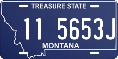 MT license plate 115653J