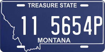 MT license plate 115654P