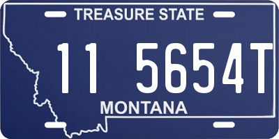 MT license plate 115654T