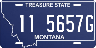 MT license plate 115657G