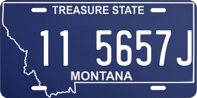 MT license plate 115657J