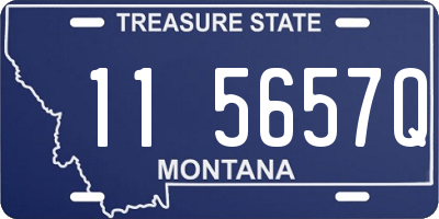 MT license plate 115657Q