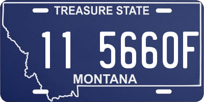 MT license plate 115660F