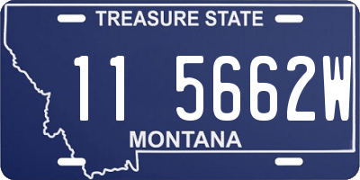 MT license plate 115662W