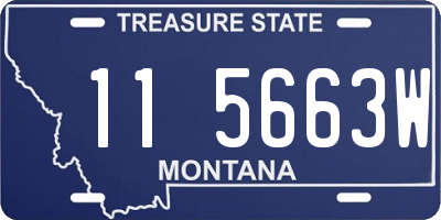 MT license plate 115663W