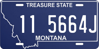 MT license plate 115664J