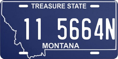MT license plate 115664N