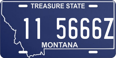 MT license plate 115666Z