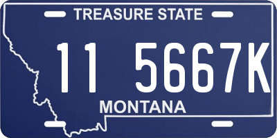 MT license plate 115667K