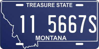 MT license plate 115667S
