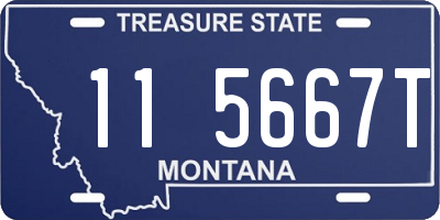 MT license plate 115667T