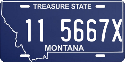 MT license plate 115667X