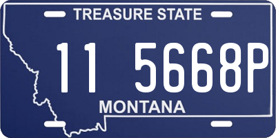 MT license plate 115668P