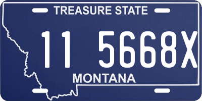 MT license plate 115668X