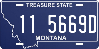 MT license plate 115669D