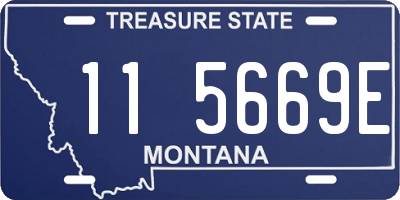 MT license plate 115669E