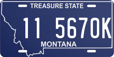 MT license plate 115670K