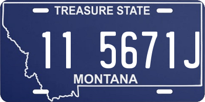 MT license plate 115671J