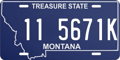 MT license plate 115671K