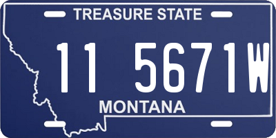 MT license plate 115671W