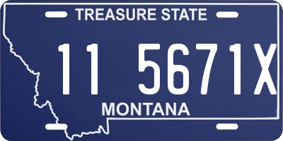 MT license plate 115671X