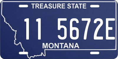 MT license plate 115672E