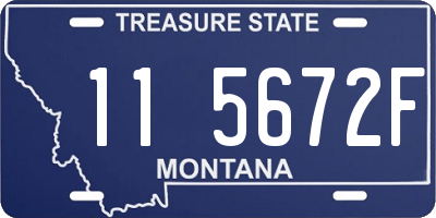 MT license plate 115672F