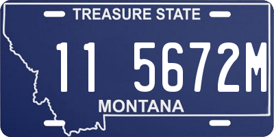MT license plate 115672M