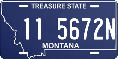 MT license plate 115672N