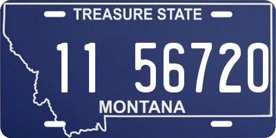 MT license plate 115672O