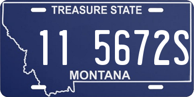 MT license plate 115672S