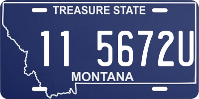 MT license plate 115672U