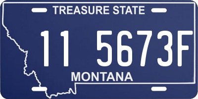 MT license plate 115673F