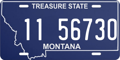 MT license plate 115673O