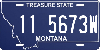 MT license plate 115673W