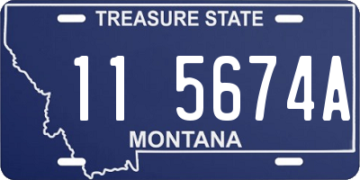 MT license plate 115674A