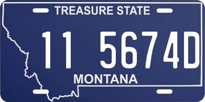 MT license plate 115674D