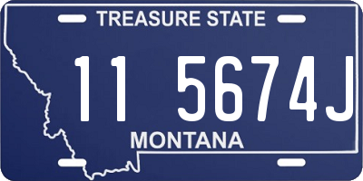 MT license plate 115674J