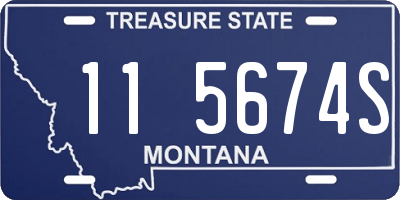 MT license plate 115674S