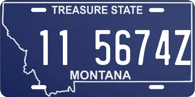 MT license plate 115674Z