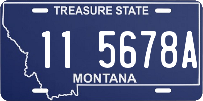 MT license plate 115678A