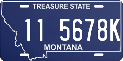 MT license plate 115678K