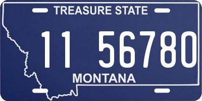 MT license plate 115678O