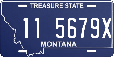 MT license plate 115679X