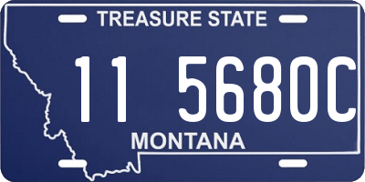 MT license plate 115680C