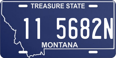MT license plate 115682N
