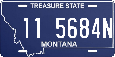 MT license plate 115684N