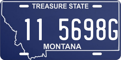 MT license plate 115698G