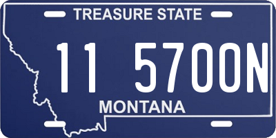 MT license plate 115700N