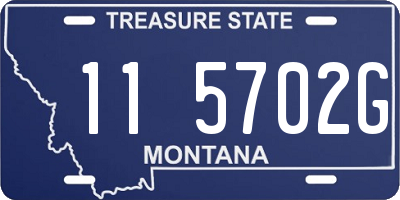 MT license plate 115702G